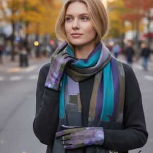 дамски комплект шал и ръкавици  код Н130