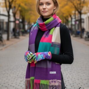 дамски комплект шал и ръкавици  код Н129