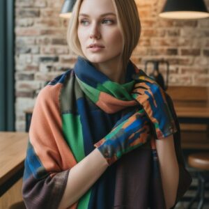 дамски комплект шал и ръкавици  код Н128