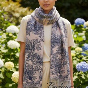 дамски памучен шал със златен акцент , код М0297-3